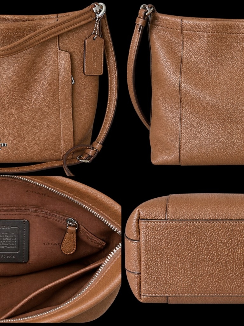 Coach Brown Pebbled Leather Crossbody Bag